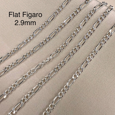 CX30: Figaro Chain - 2.9mm Wide - By the foot