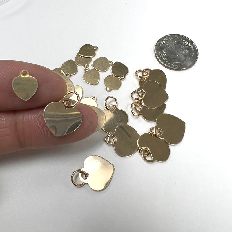 CH-41 Blank Heart 7mm Wide Charm (Pack of 3)