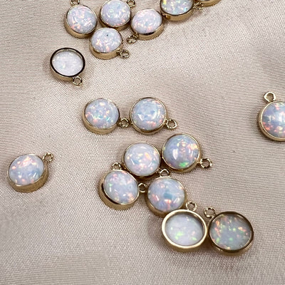 CH-52 - 6mm Faux Opal Drop #27 Charms (Pack of 2)