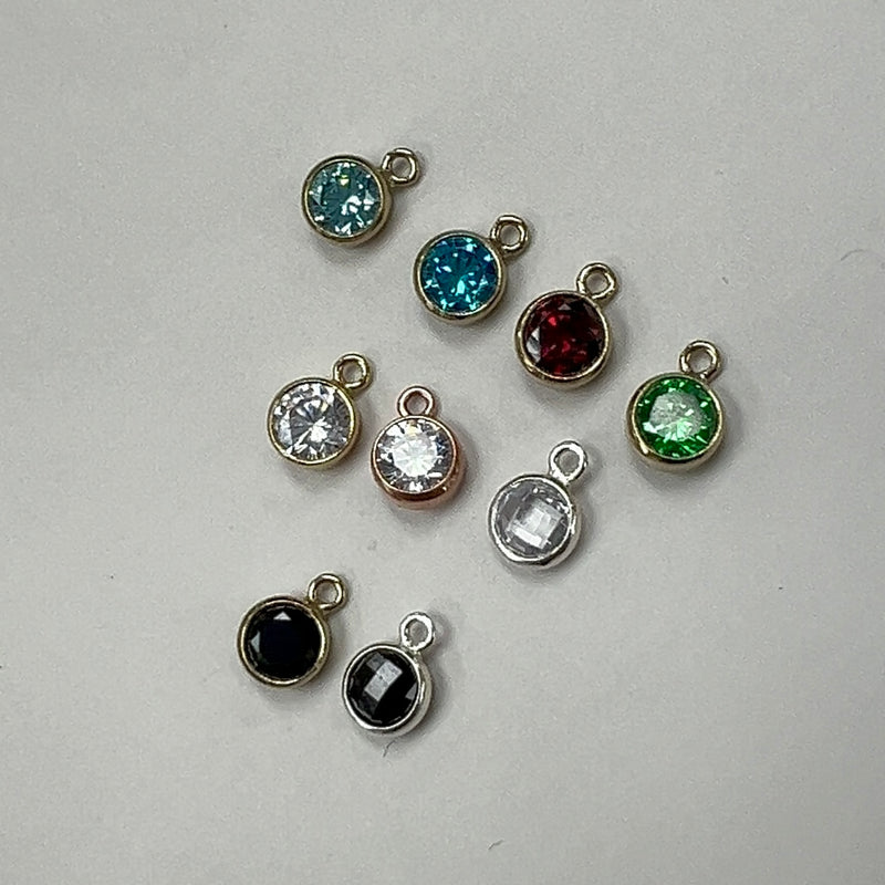 CH-50 - 4mm Birthstone CZ Charms (Pack of 3)