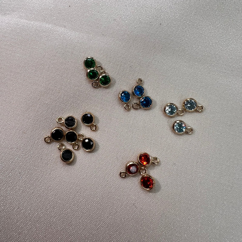 CH-49 - 3mm Birthstone CZ Charms (Pack of 3)