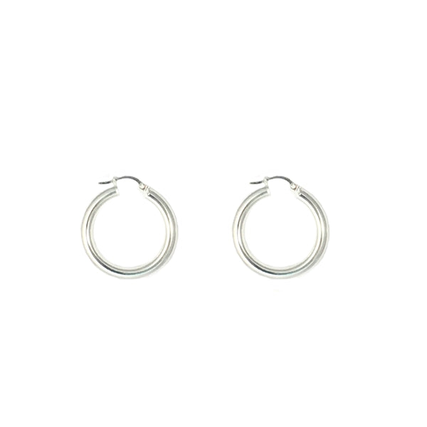 Round Hoop 4mm Thick 28mm Wide Earrings