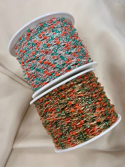 CX27 - Limted Edition - Enamel Paperclip Chain by the foot