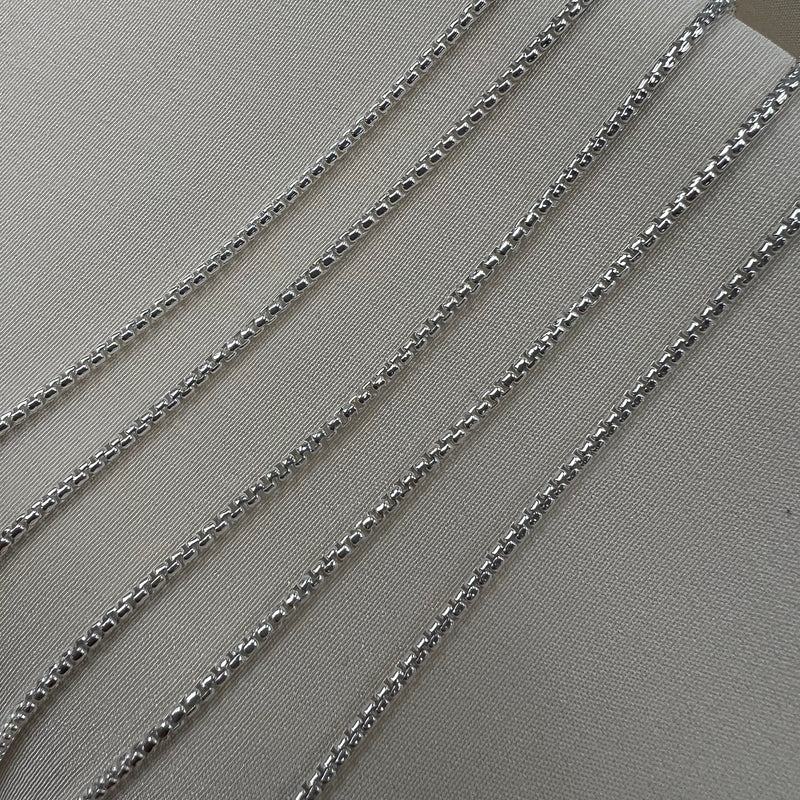 Round Box 1.5mm wide Chain  - By the Foot