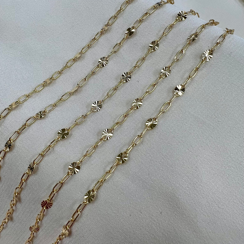 CX72L (3+1): 3.2mm Starlight + Paperclip - Chain by the foot