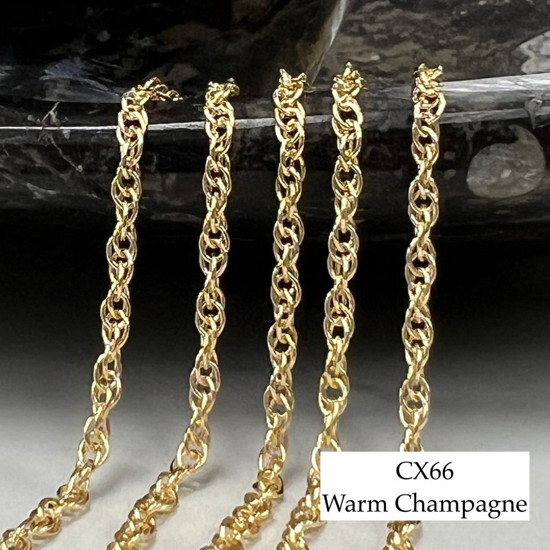 CX65-CHP - Champange Rope Chain by the foot