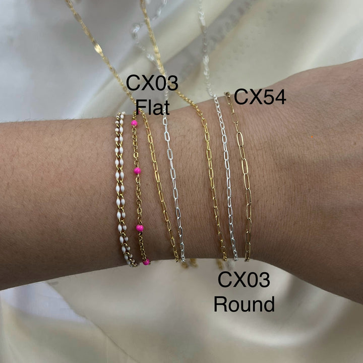 CX03 - 1.6mm Paperclip chain by the foot