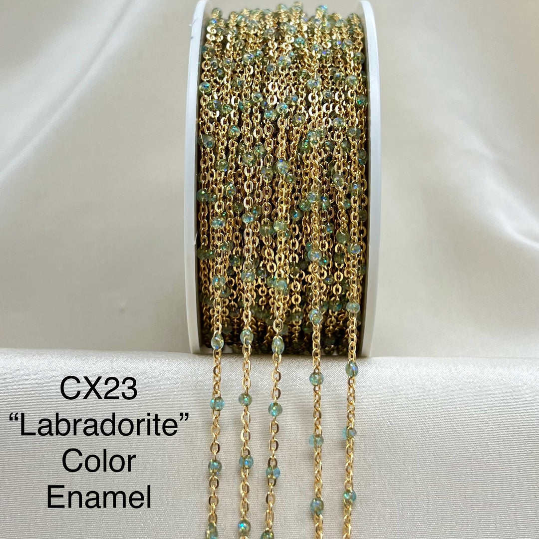 CX23: 7mm Space Enamel Satellite Chain by the foot
