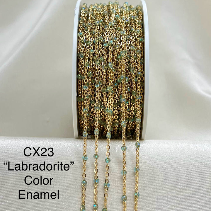 CX23: 7mm Space Enamel Satellite Chain by the foot