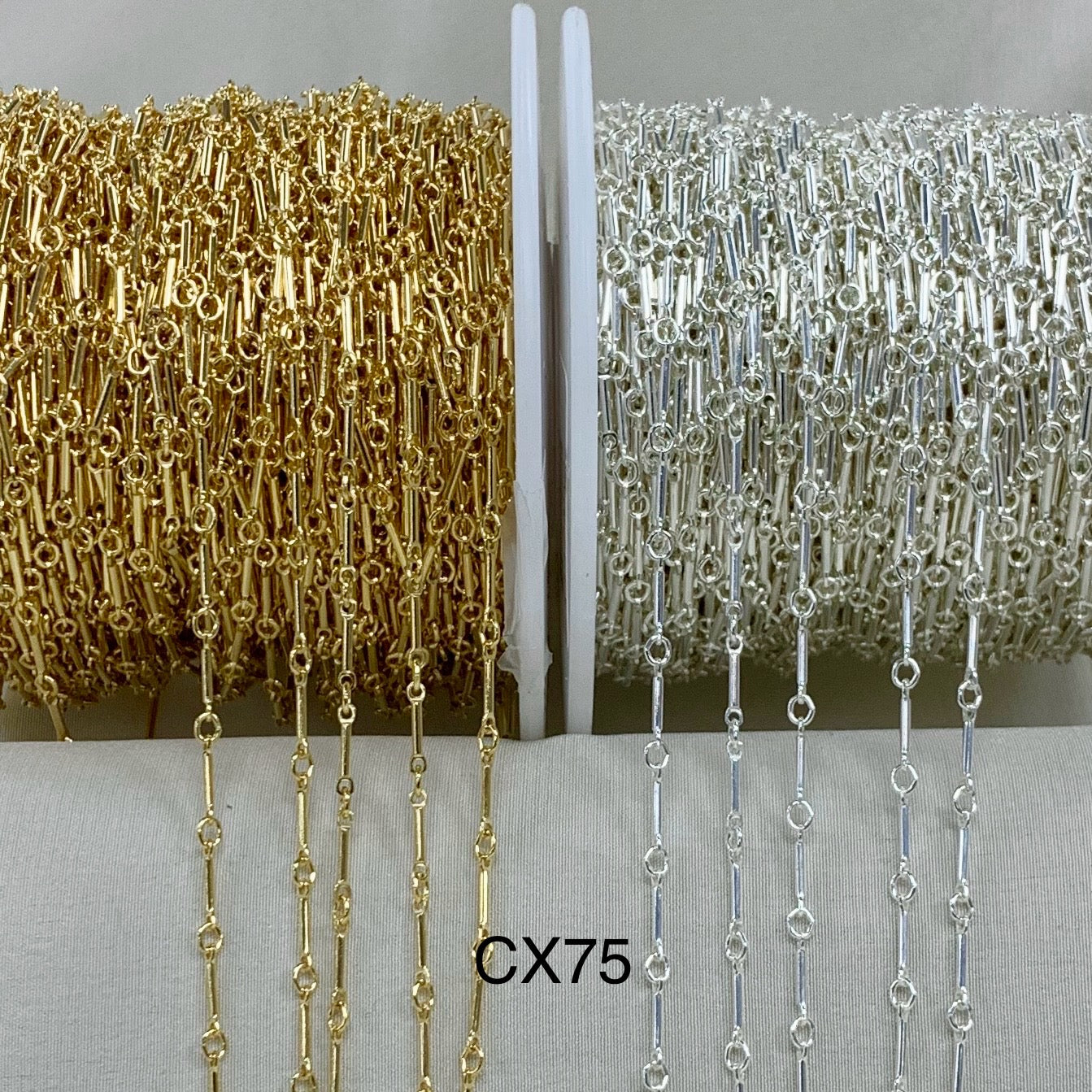 Chain Strait CX75: 1mm Straight Bar Chain by the foot – Oriental Treasure