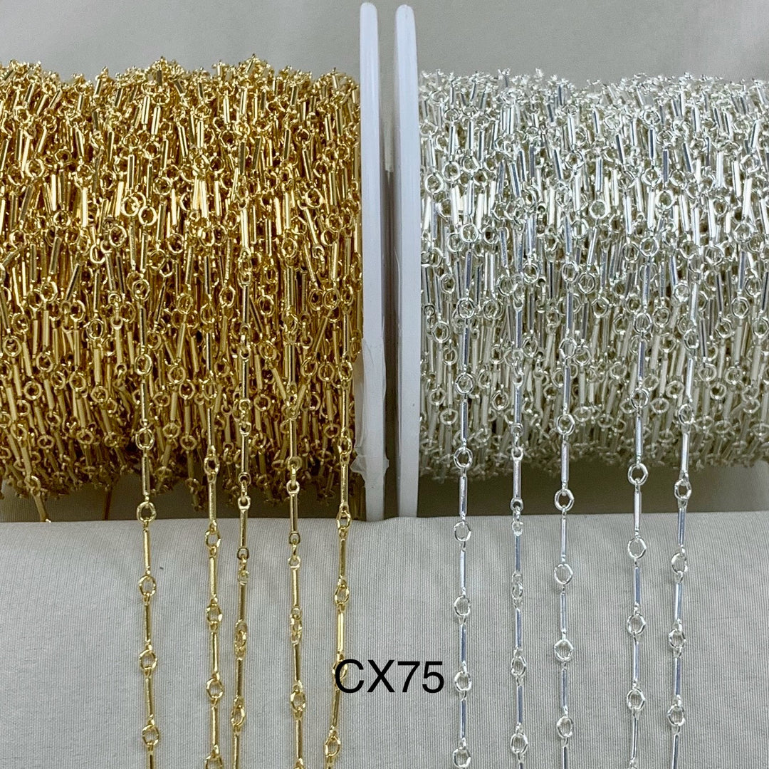 CX75: 1mm Straight Bar Chain by the foot