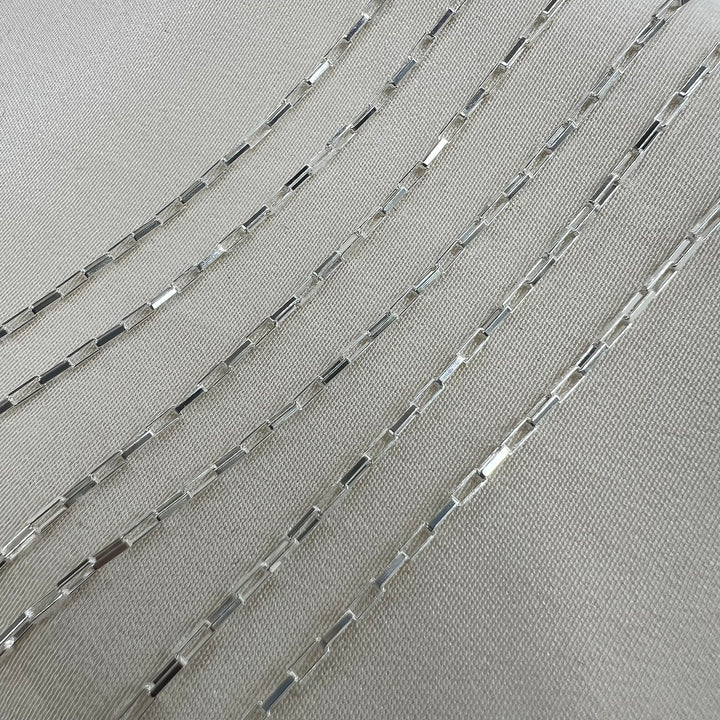 CX41: 1.3mm Long Box chain by the foot