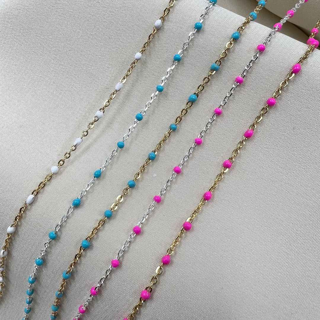 CX23: 7mm Space Enamel Satellite Chain by the foot