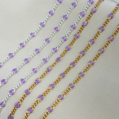 CX80: Figaro Enamel Chain by the foot