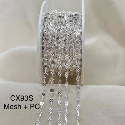 CX93S: 2.6mm Checkerboard + Paperclip (1+1) Chain By the Foot