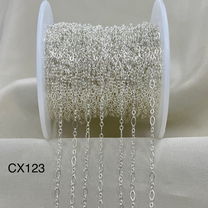 CX123: 2.2mm Long + Short Oval Chain by the foot
