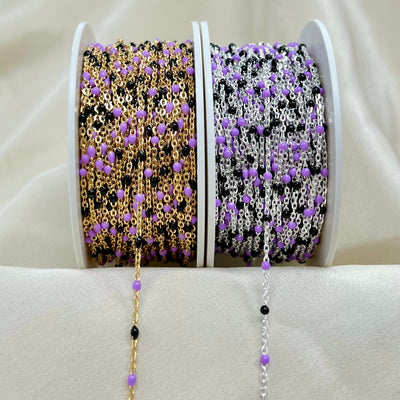 CX26: Multicolor Enamel Satellite Chain - by the foot