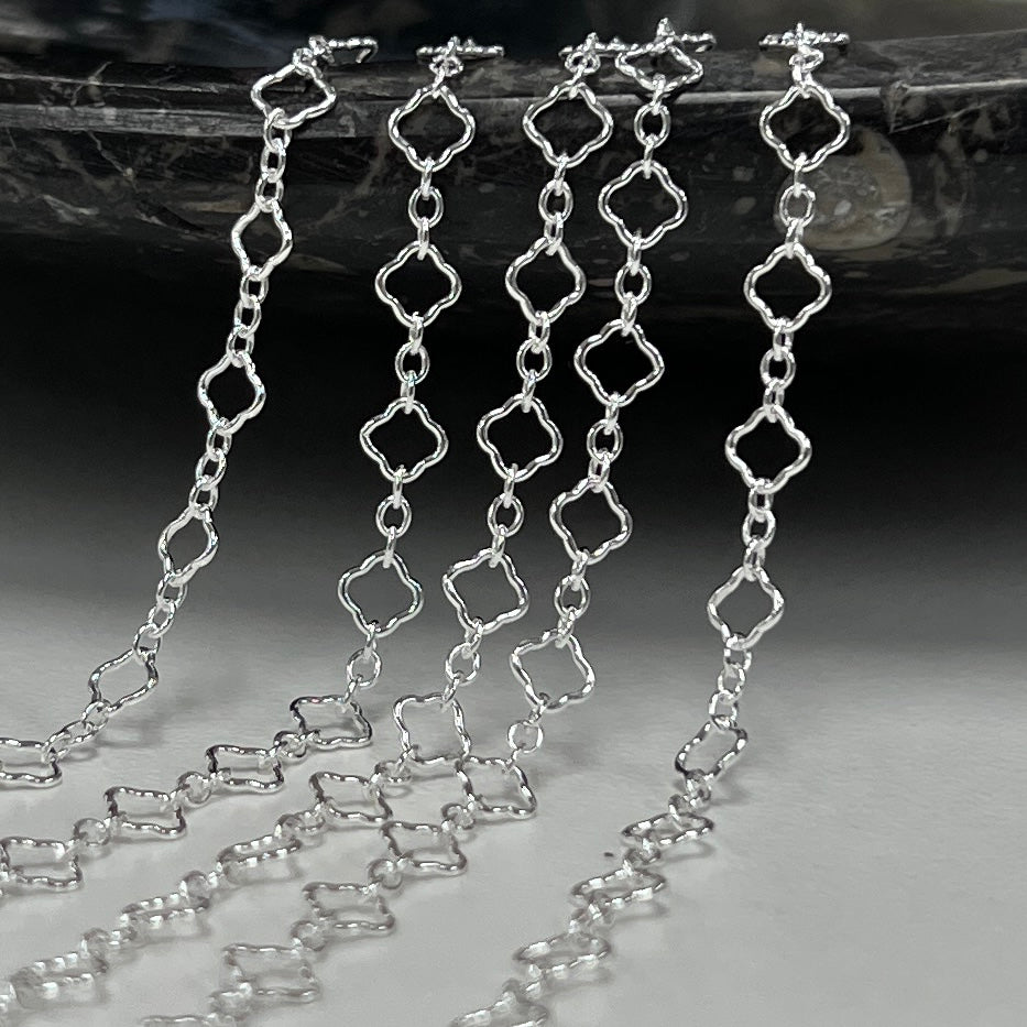 CX101 - 4.1mm Clover + Cable Link (3+1) Chain by the foot