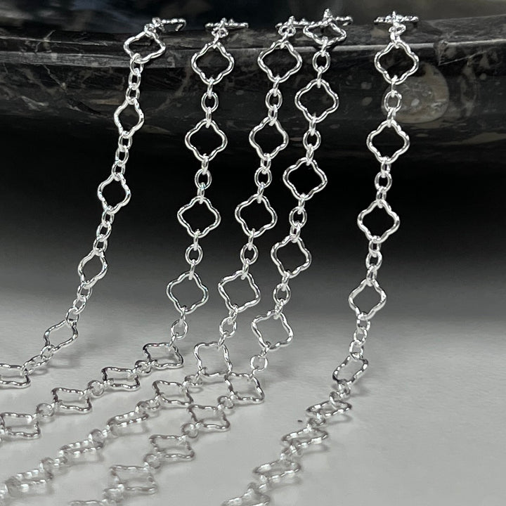 CX101 - 4.1mm Clover + Cable Link (3+1) Chain by the foot