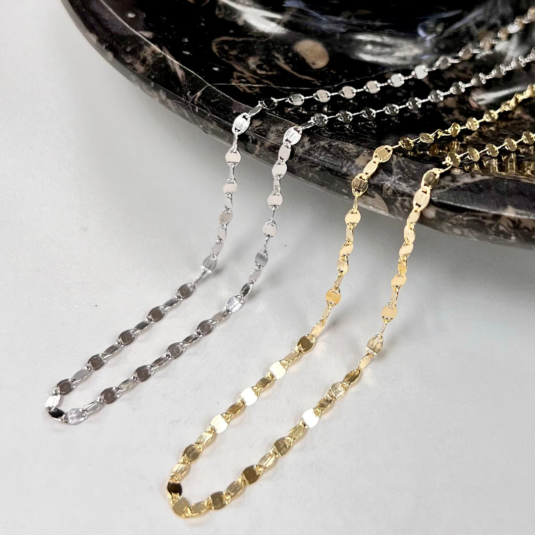 Sequin Sterling Silver Chain