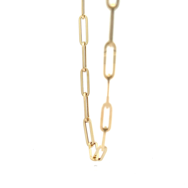 14kt Gold 4.6mm wide Paperclip Chain