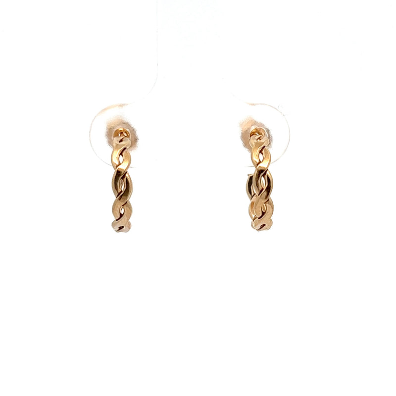 OT-2E05 - Woven C Post GF Earrings