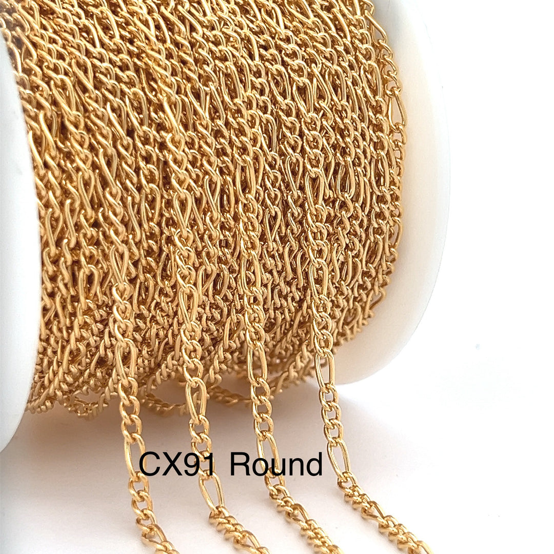 CX91 - 2.6mm Figaro chain by the foot