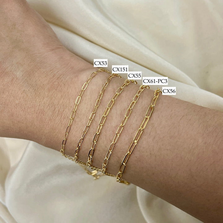 CX151 - 2.1mm Round Paperclip Chain by the foot