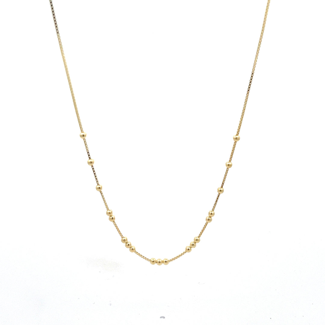 Dainty Beaded Box Chain