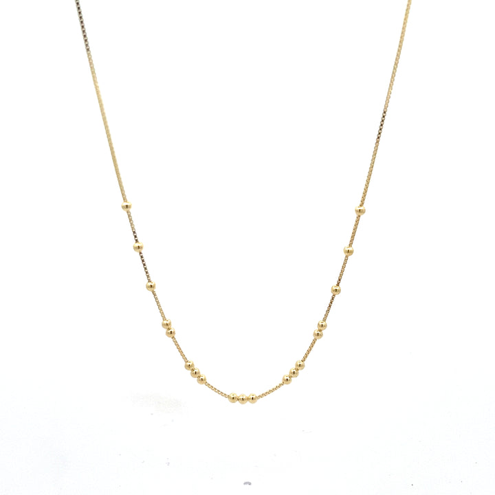Dainty Beaded Box Chain