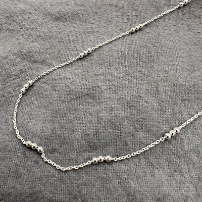 Dainty Triple Bead Satellite Chain