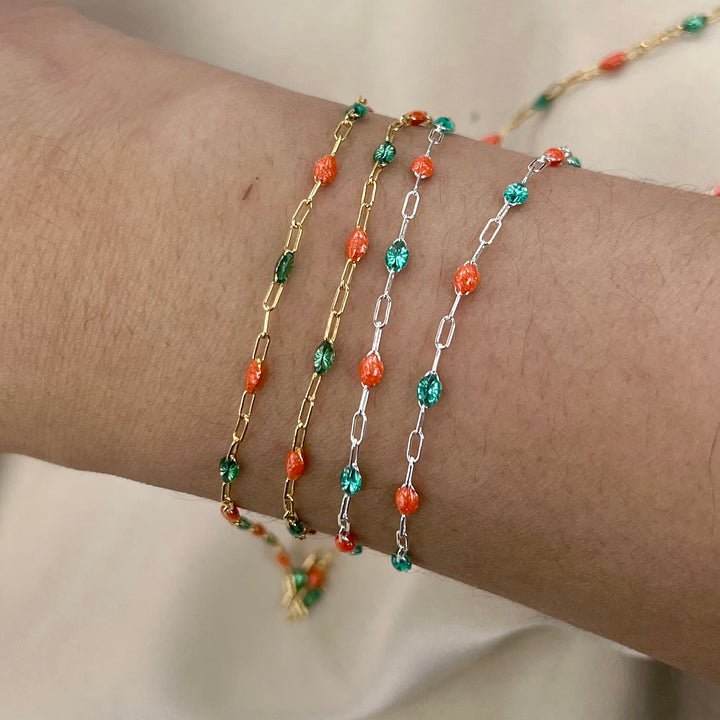 CX27 - Limted Edition - Enamel Paperclip Chain by the foot