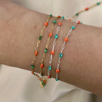 CX27 - Limted Edition - Enamel Paperclip Chain by the foot