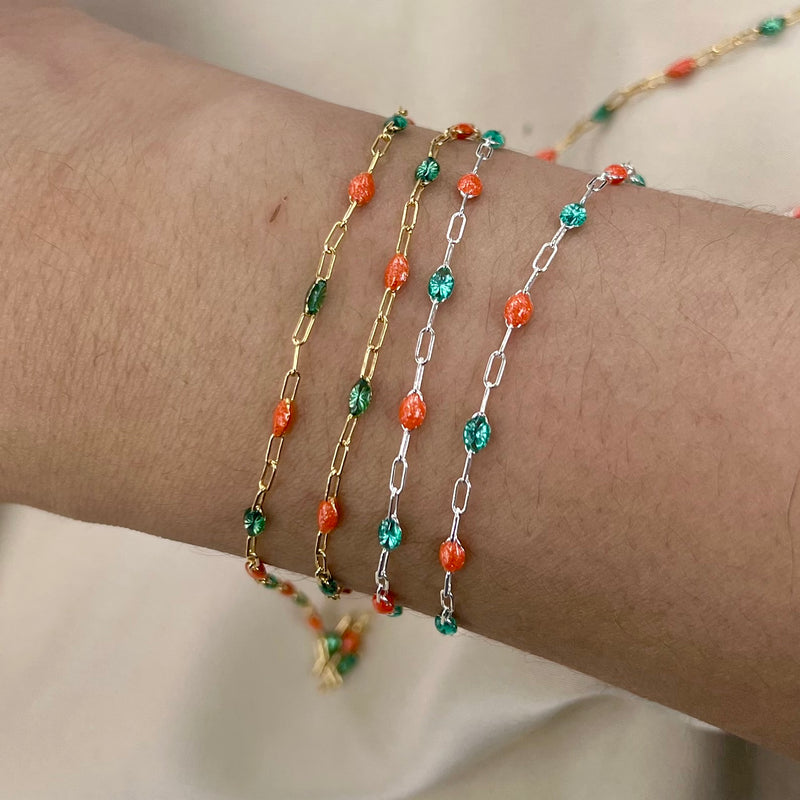 CX27 - Limted Edition - Enamel Paperclip Chain by the foot