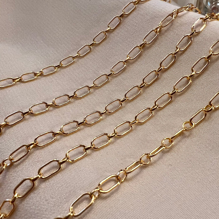 CX48R: 3mm Oval Alternating (1+1) chain by the foot