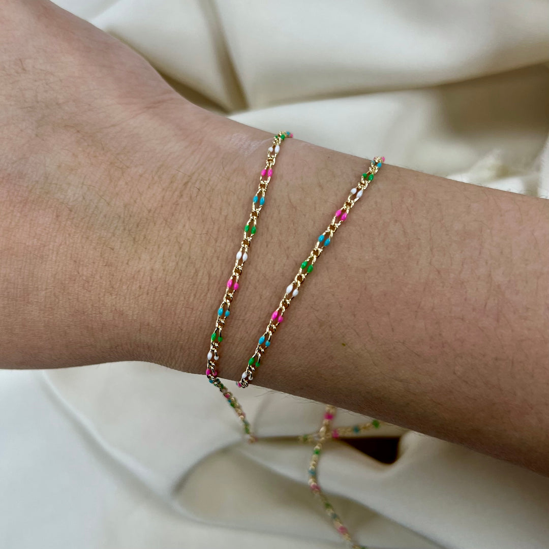 CX138 - 2.2mm Enamel Curb (1+1) Chain by the foot