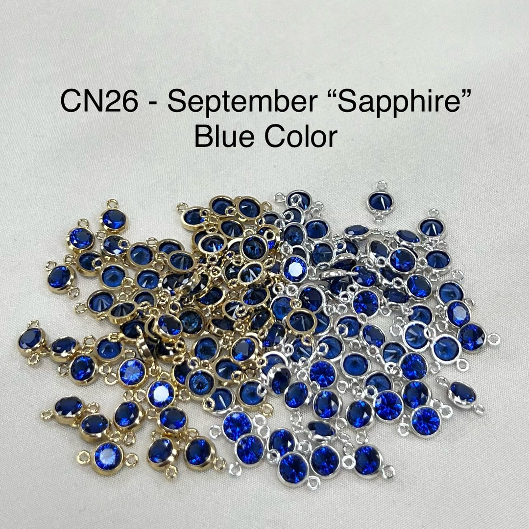 CN26 - 4mm Birthstone CZ Connectors