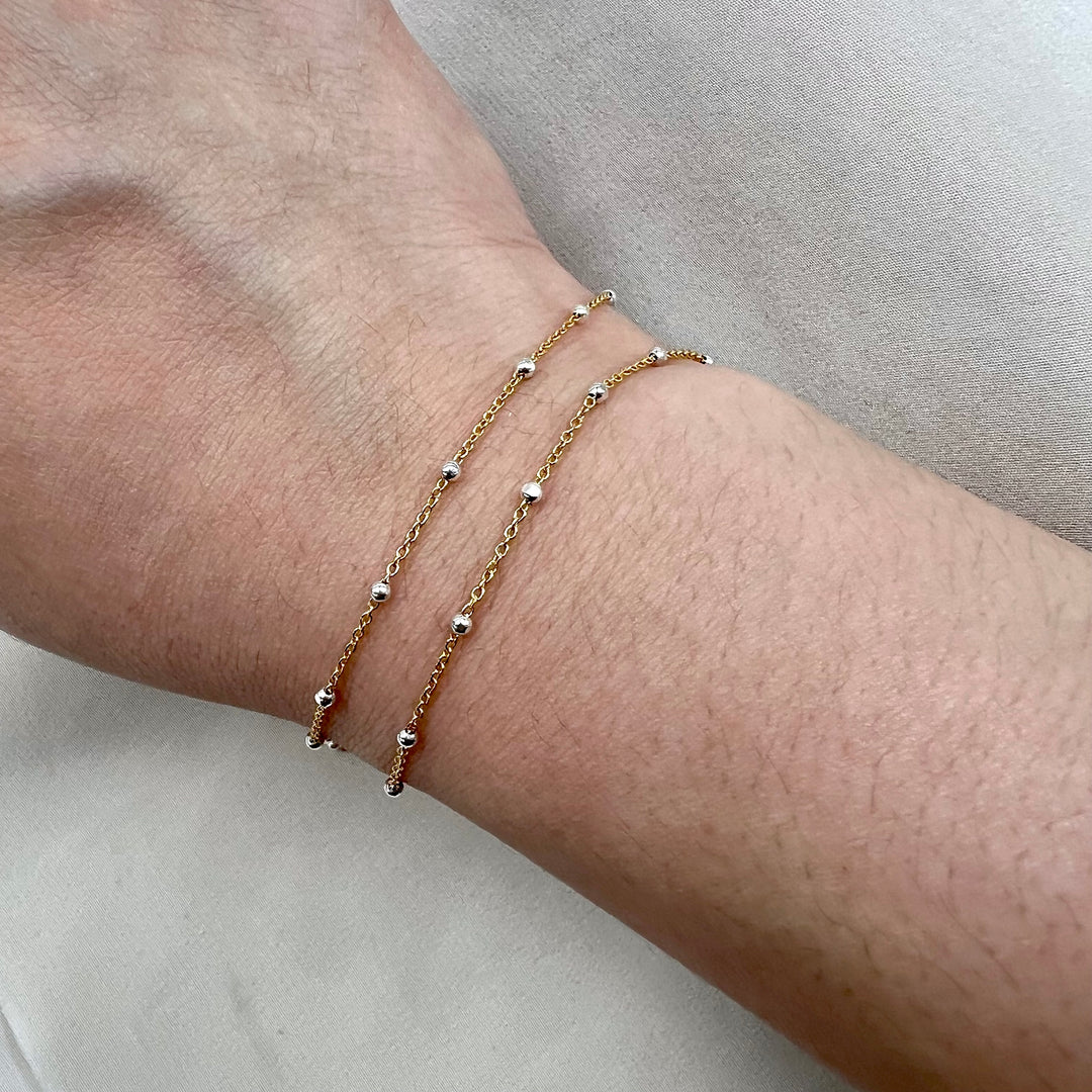 CX77 - Two Tone Satellite chain by the foot (26ga only)