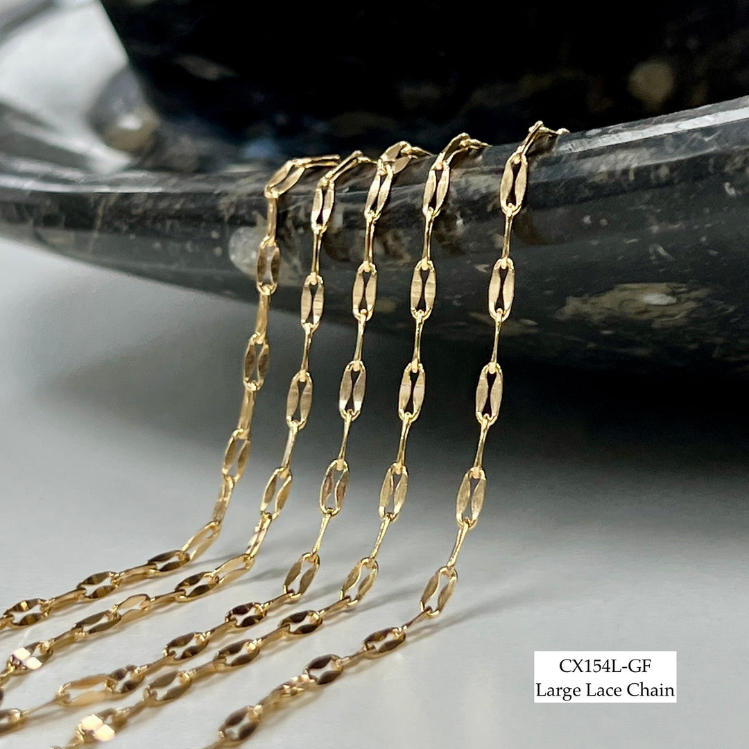 CX154 - Elongated Sequin Chain by the foot