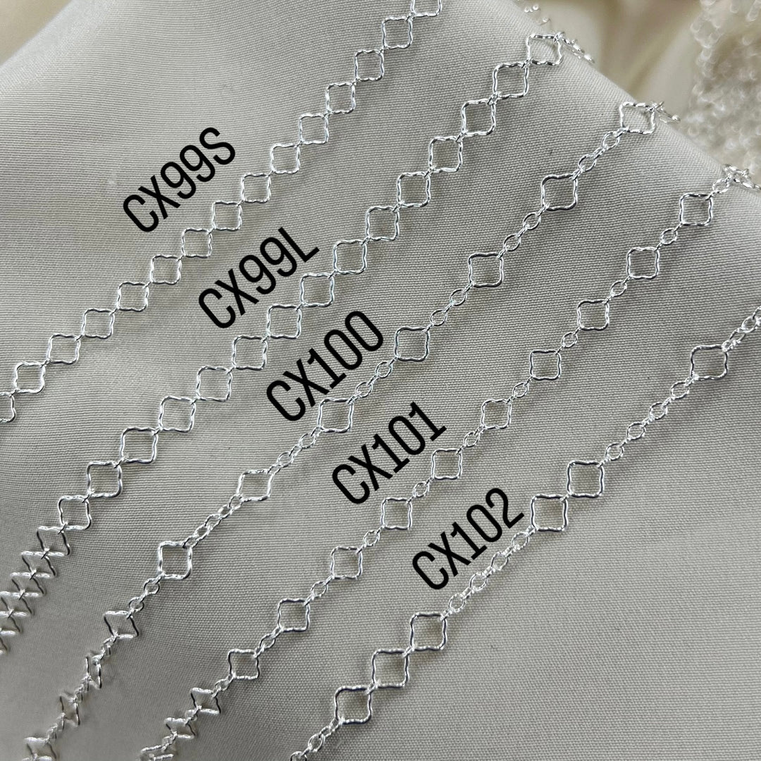 CX99L - 4.8mm Clover + Cable Link (1+1) Chain by the foot – Oriental  Treasure