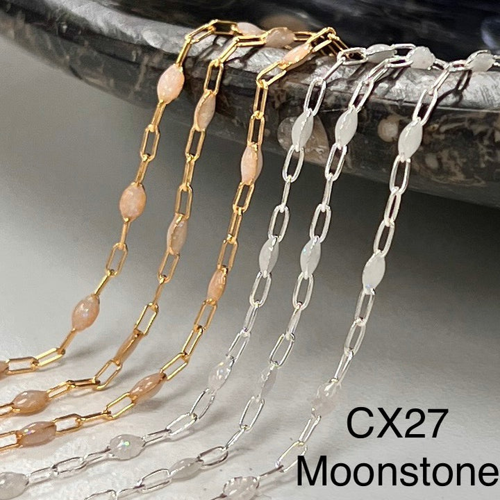 CX27: Enamel Paperclip Chain by the foot