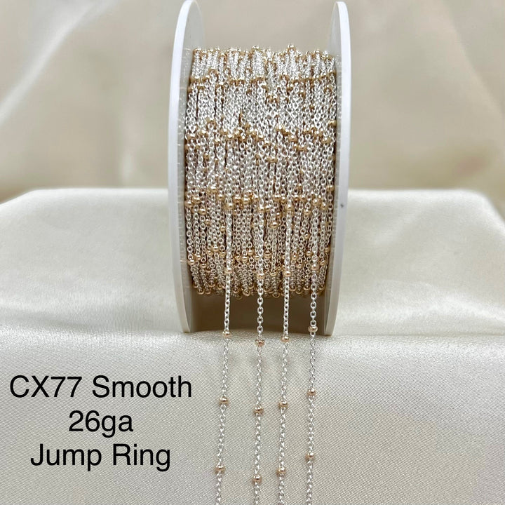 CX77 - Two Tone Satellite chain by the foot (26ga only)