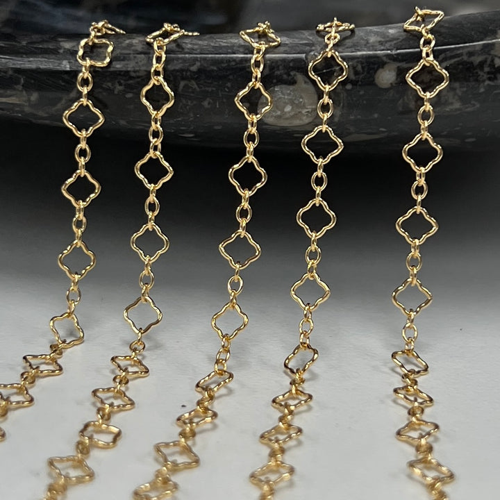 CX101 - 4.1mm Clover + Cable Link (3+1) Chain by the foot