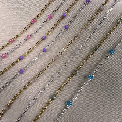 Enamel Satellite Chain by the foot (24GA Jump Ring)