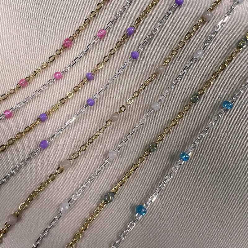 Enamel Satellite Chain by the foot (24GA Jump Ring)
