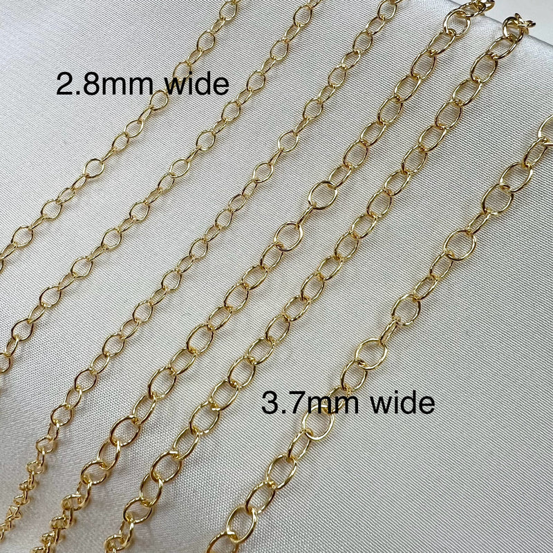 CX52S - 2.8mm Oval Round Chain - by the foot