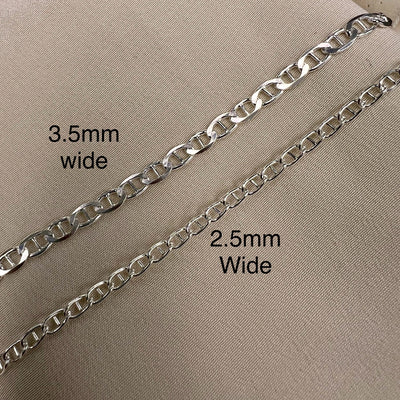 CX46: Mariner Flat - 3.5mm Wide - Chain by the foot