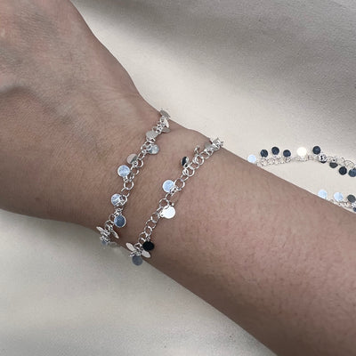 CX110: 3.8mm Wide Disco Charm Chain - Sterling Silver - by the foot