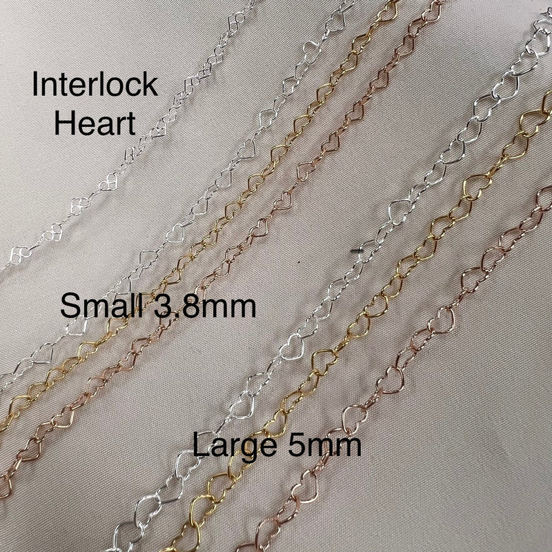 CX35-L: Large Heart Chain by the foot