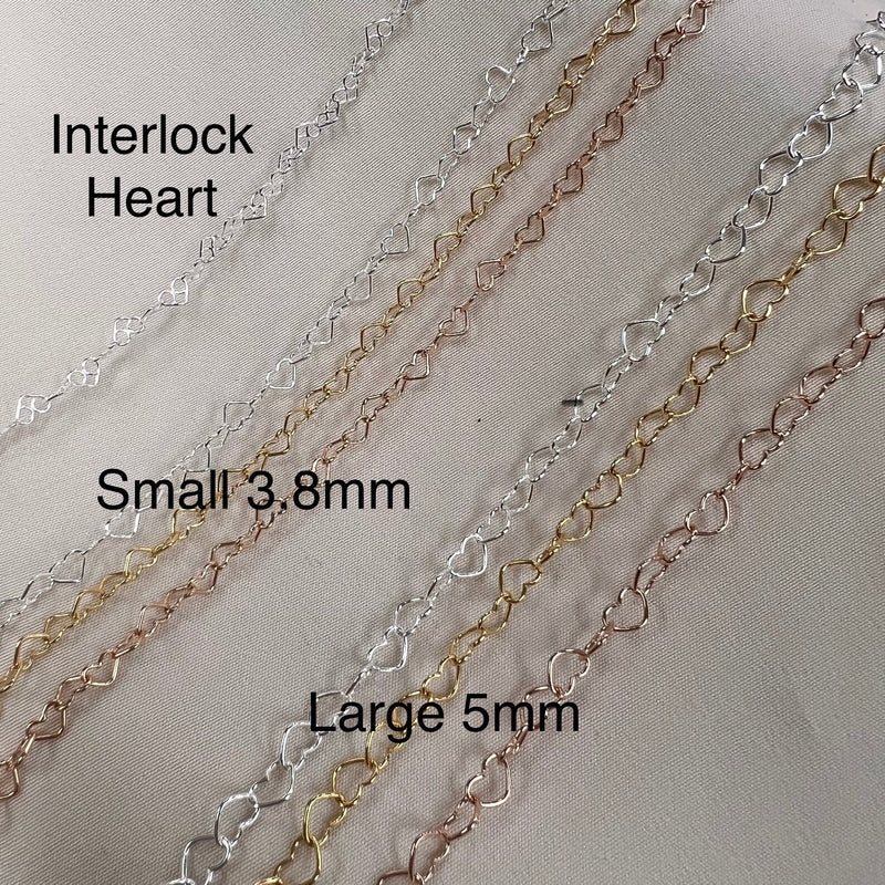 CX35-S: Small Heart Chain by the foot